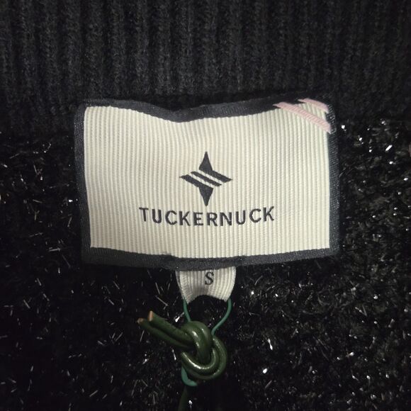 Tuckernuck S Black Tinsel Midi Pencil Skirt Holiday Shimmer - Picture 5 of 7